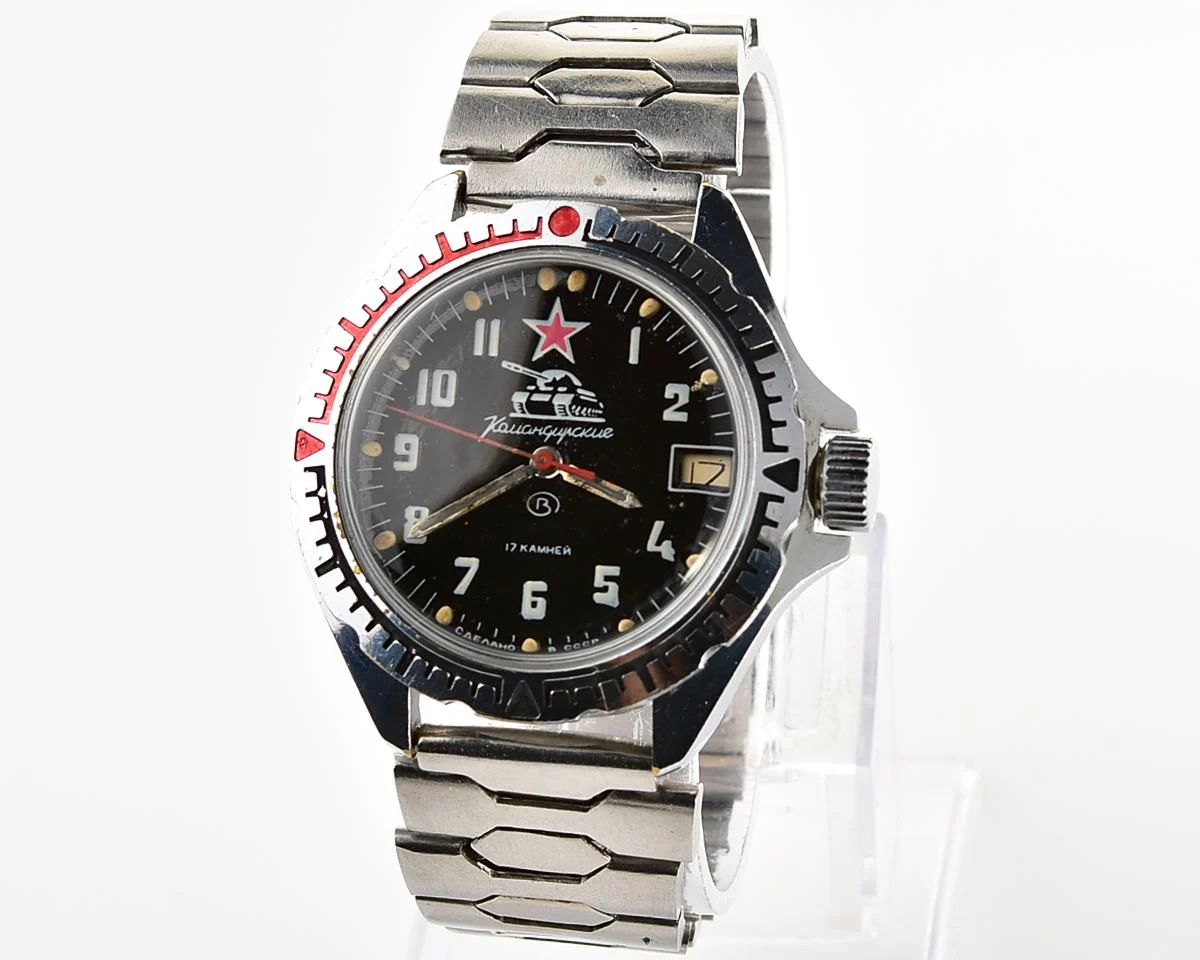 Soviet Vostok Komandirskie Tank mechanical wristwatch