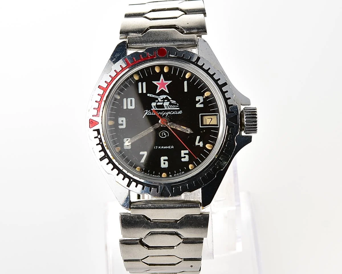 Soviet Vostok Komandirskie Tank mechanical wristwatch