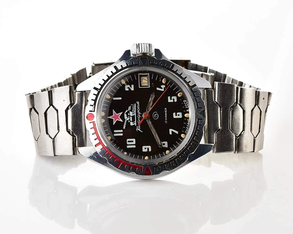 Soviet Vostok Komandirskie Tank mechanical wristwatch