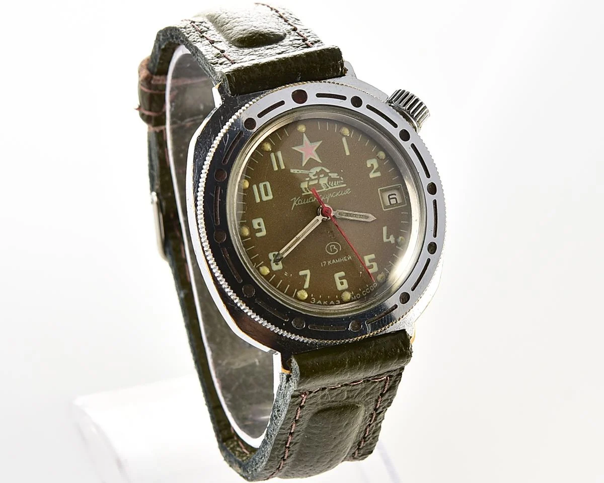 Vostok Komandirskie Tank mechanical watch limited series – “Zakaz MO CCCP”