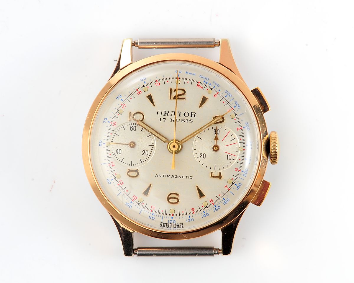 Orator 16 rubis vintage Swiss chronograph
