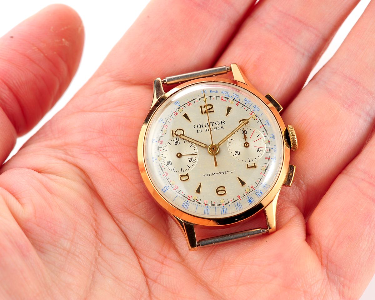 Orator 16 rubis vintage Swiss chronograph
