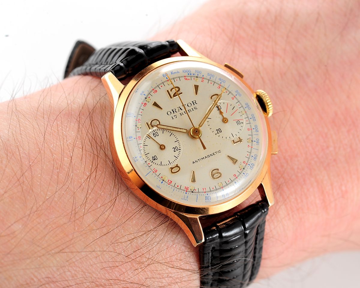 Orator 16 rubis vintage Swiss chronograph