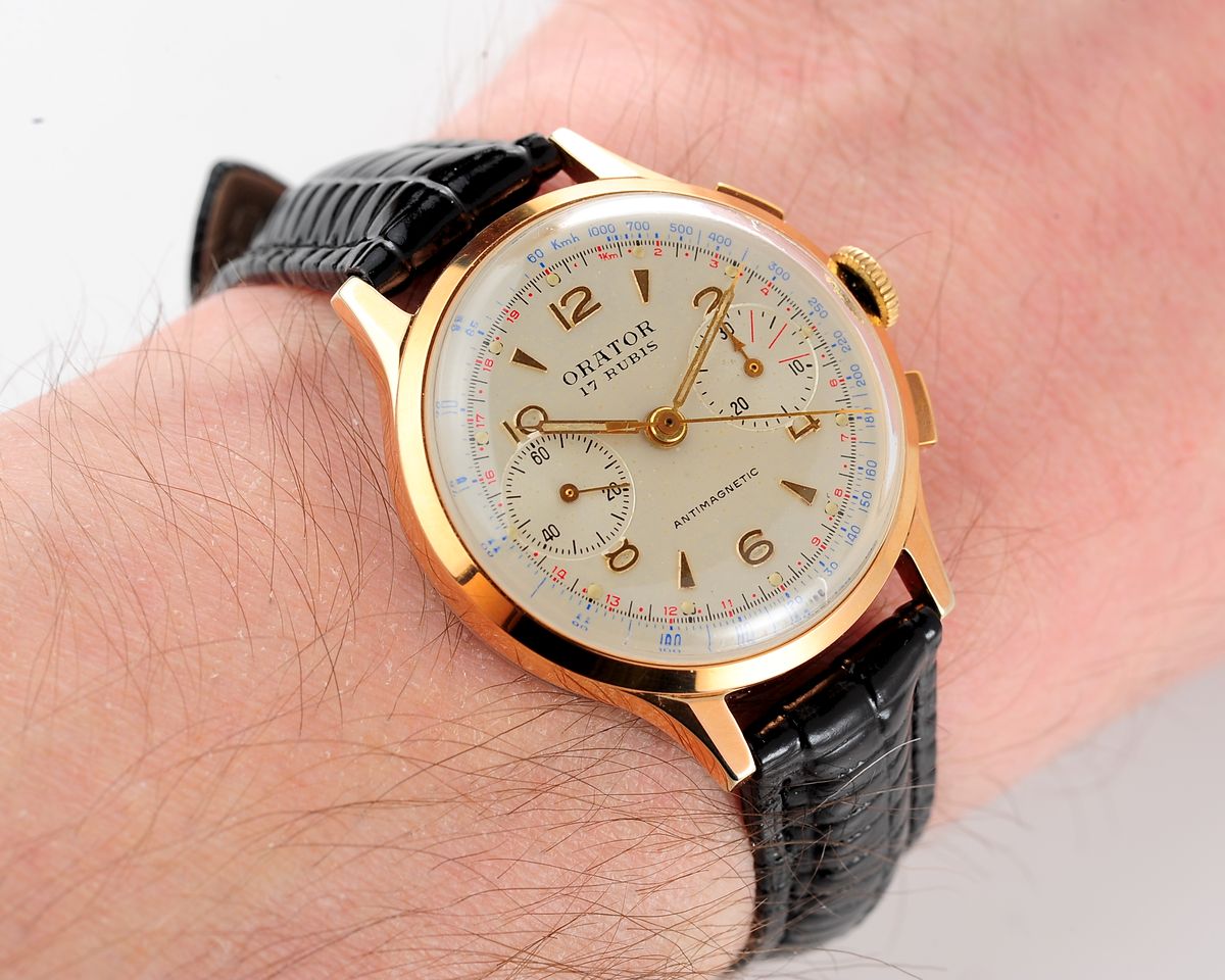Orator 16 rubis vintage Swiss chronograph