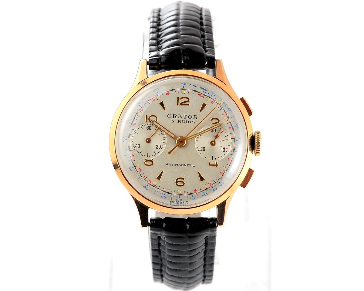 Orator 16 rubis vintage Swiss chronograph
