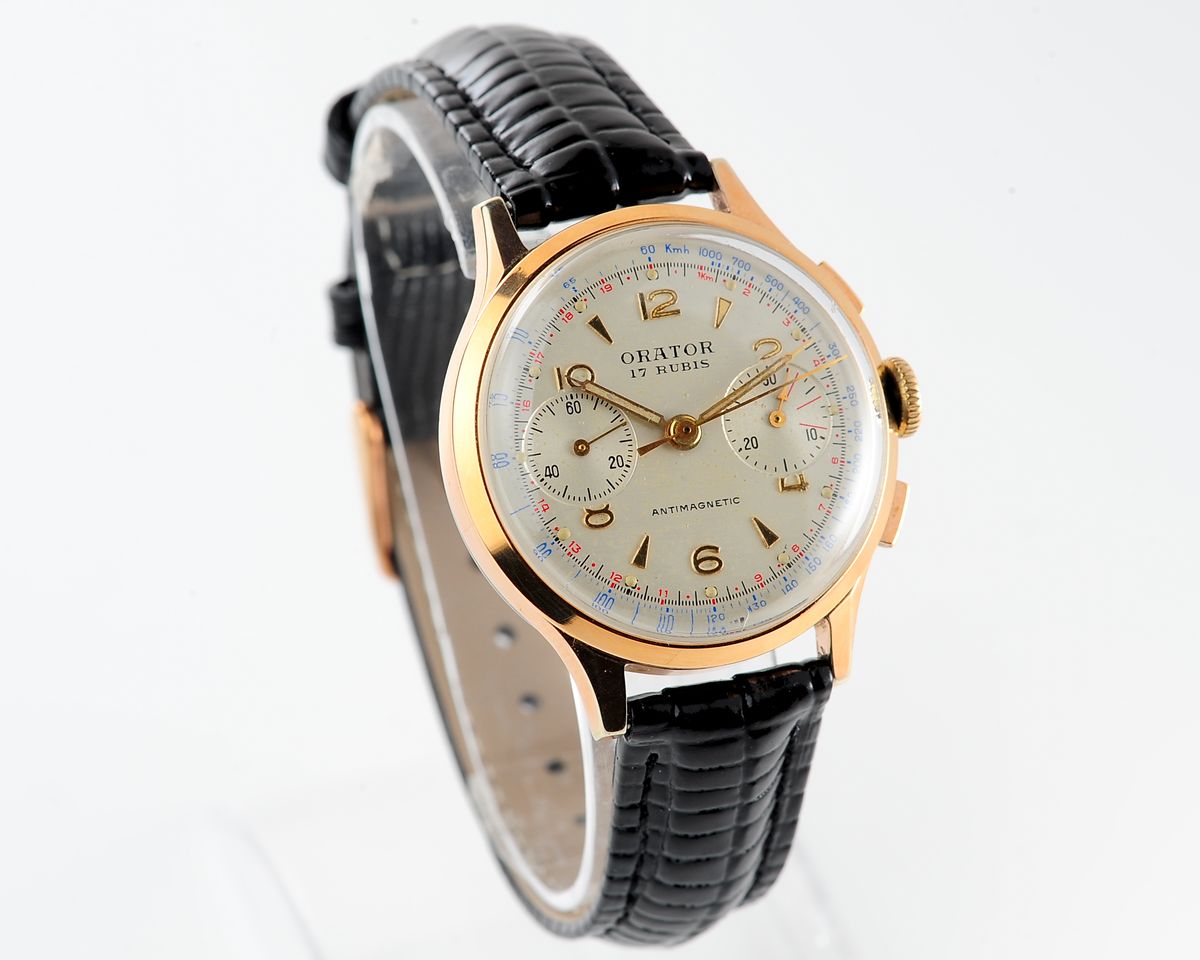 Orator 16 rubis vintage Swiss chronograph