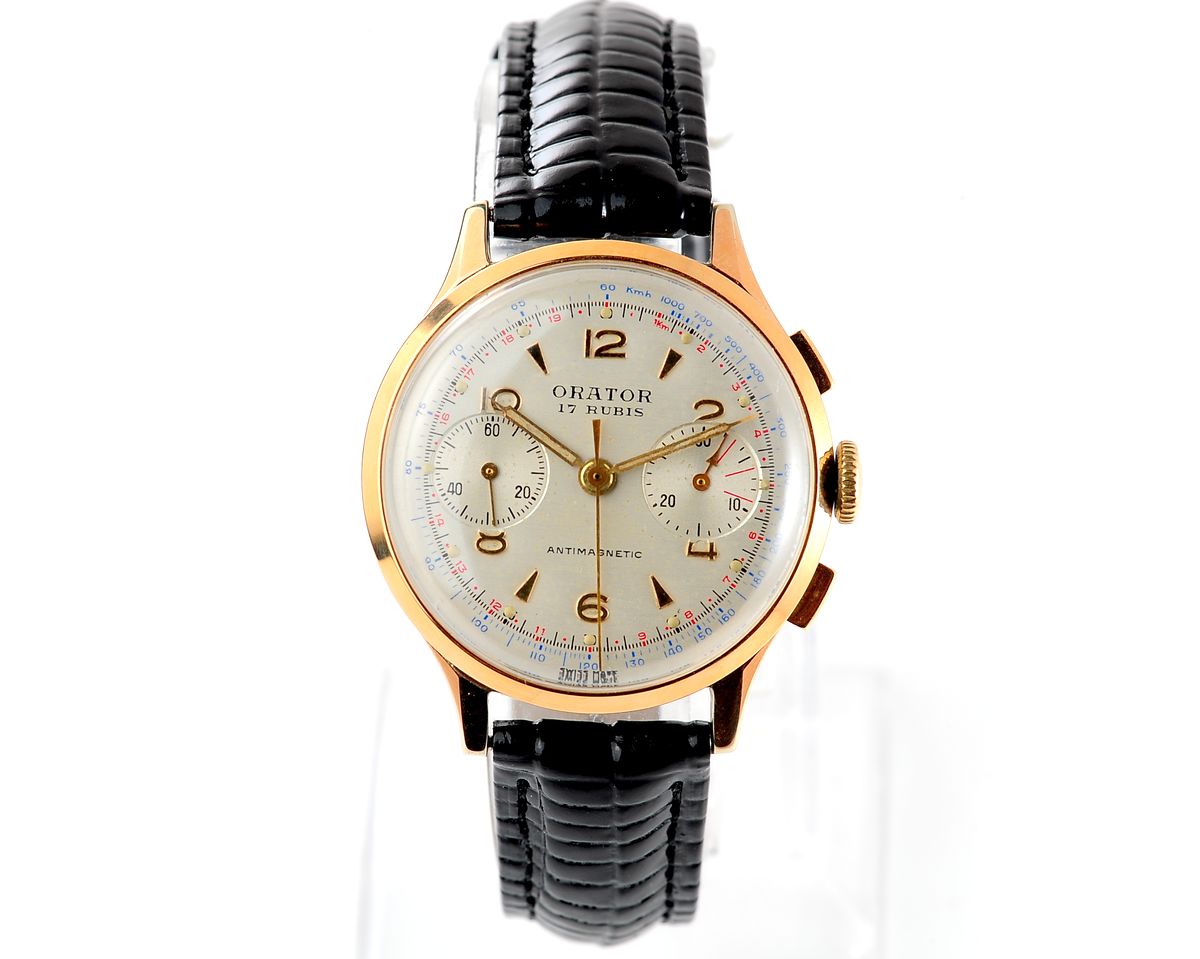 Orator 16 rubis vintage Swiss chronograph