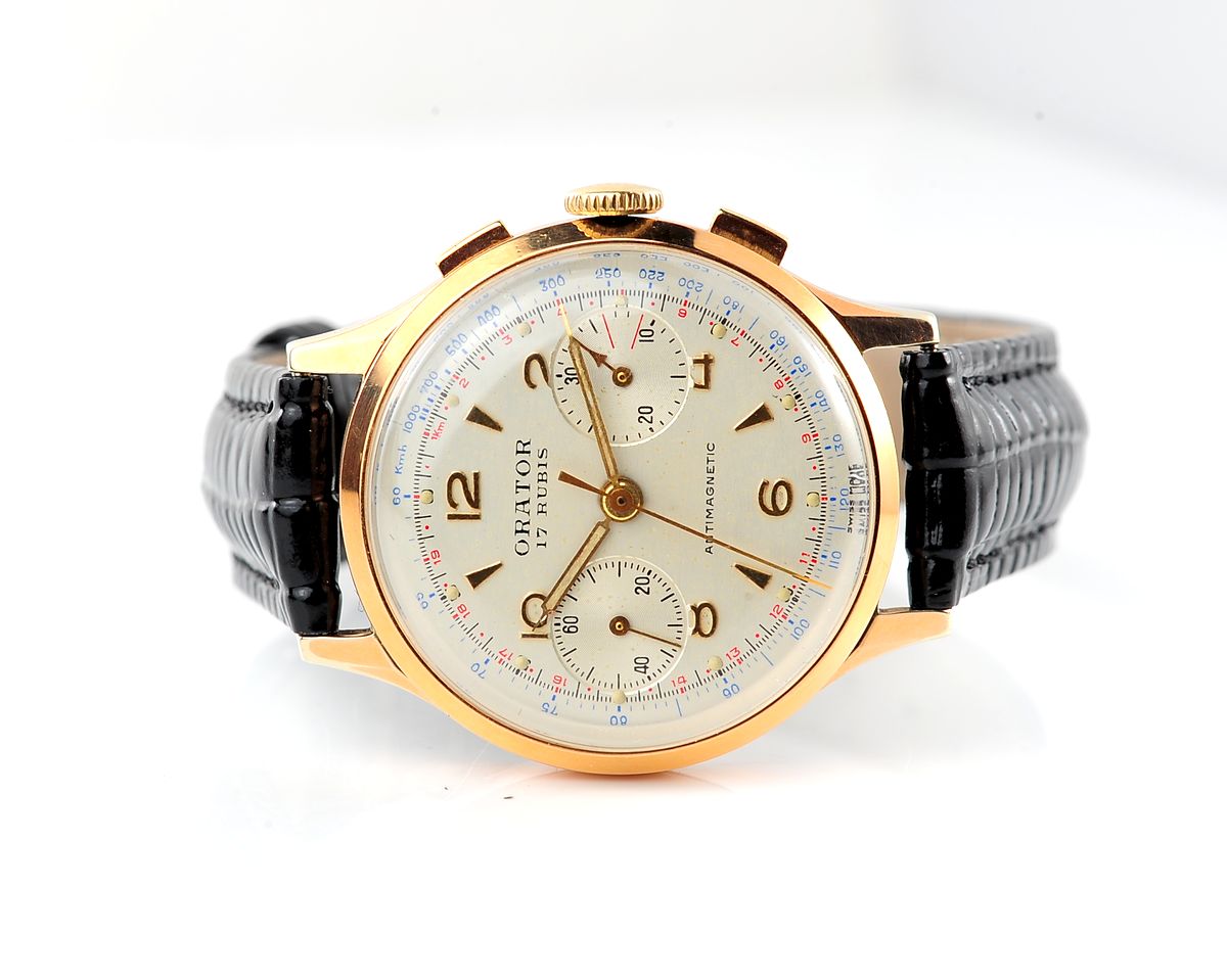 Orator 16 rubis vintage Swiss chronograph