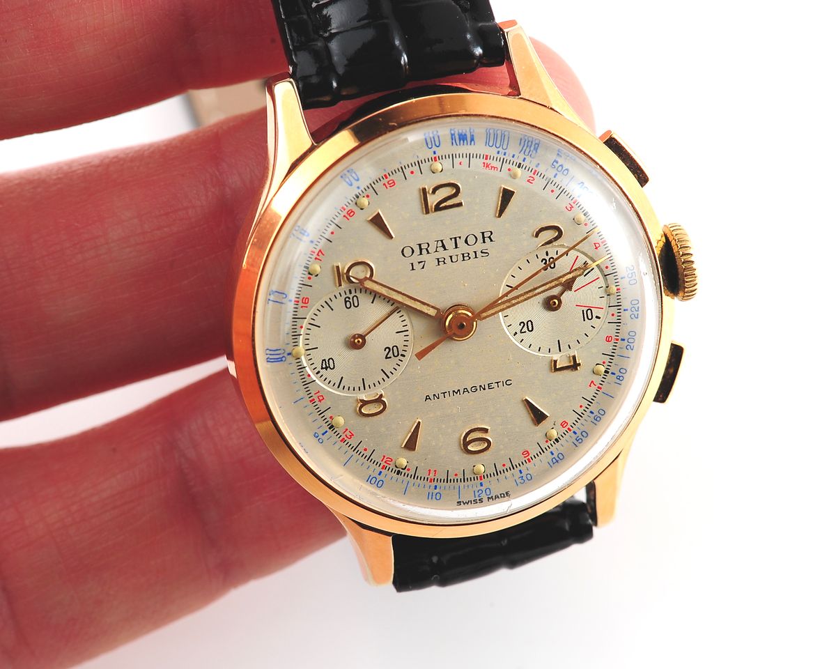 Orator 16 rubis vintage Swiss chronograph