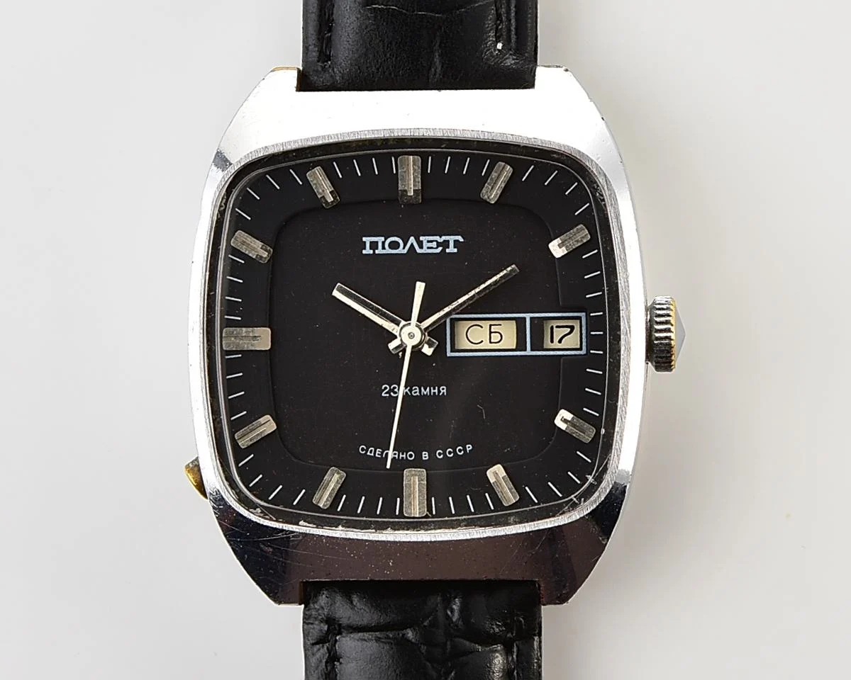 Soviet mechanical Poljot with automatic self-winding movement