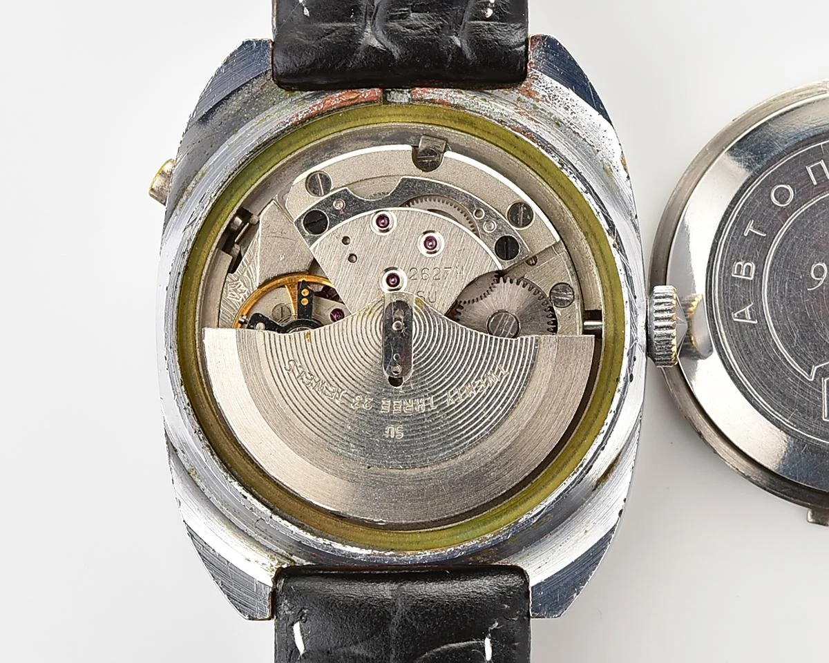 Soviet mechanical Poljot with automatic self-winding movement