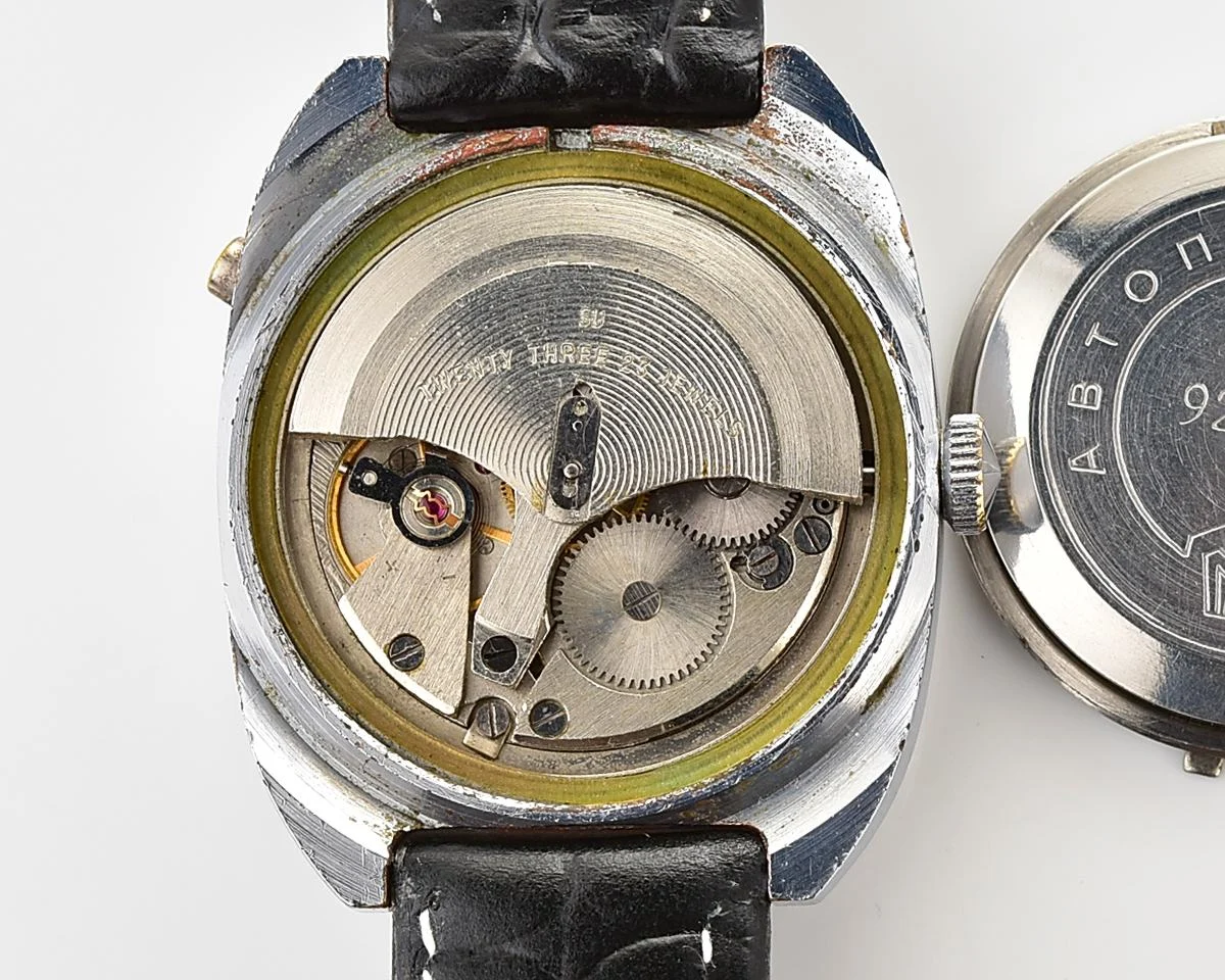 Soviet mechanical Poljot with automatic self-winding movement