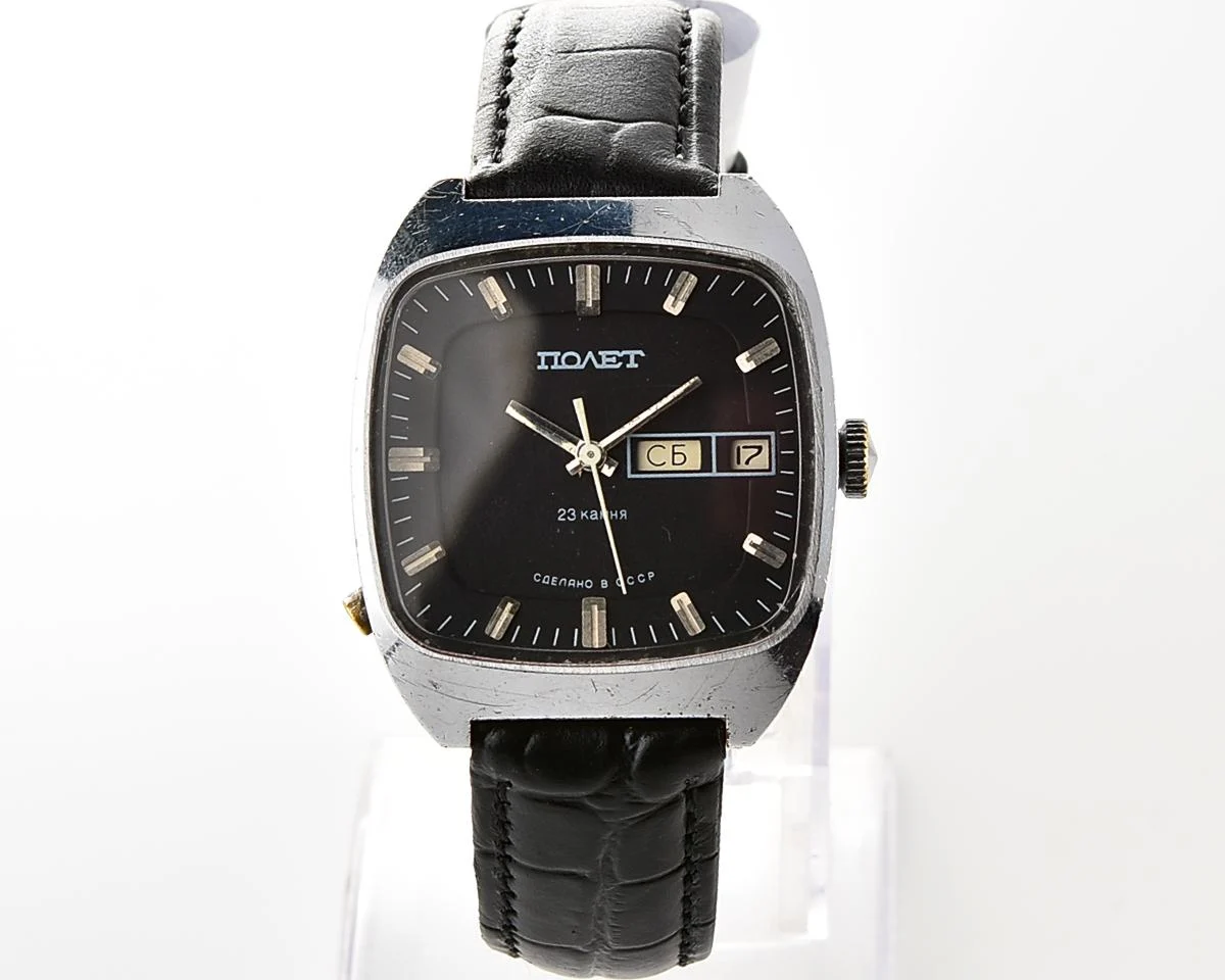 Soviet mechanical Poljot with automatic self-winding movement