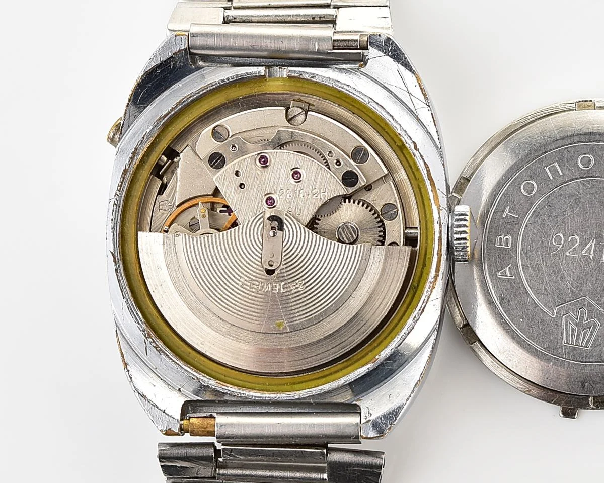 Soviet mechanical Poljot with automatic self-winding movement