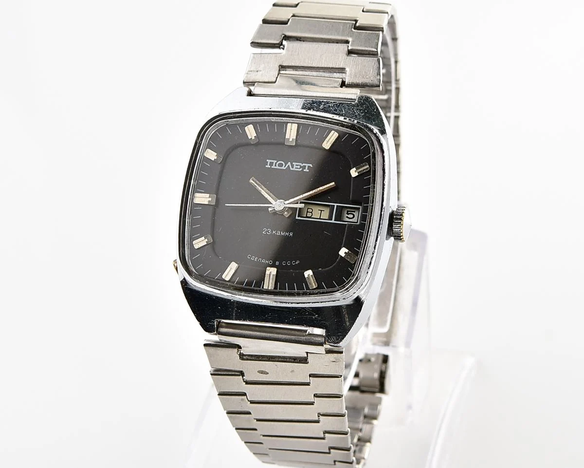 Soviet mechanical Poljot with automatic self-winding movement