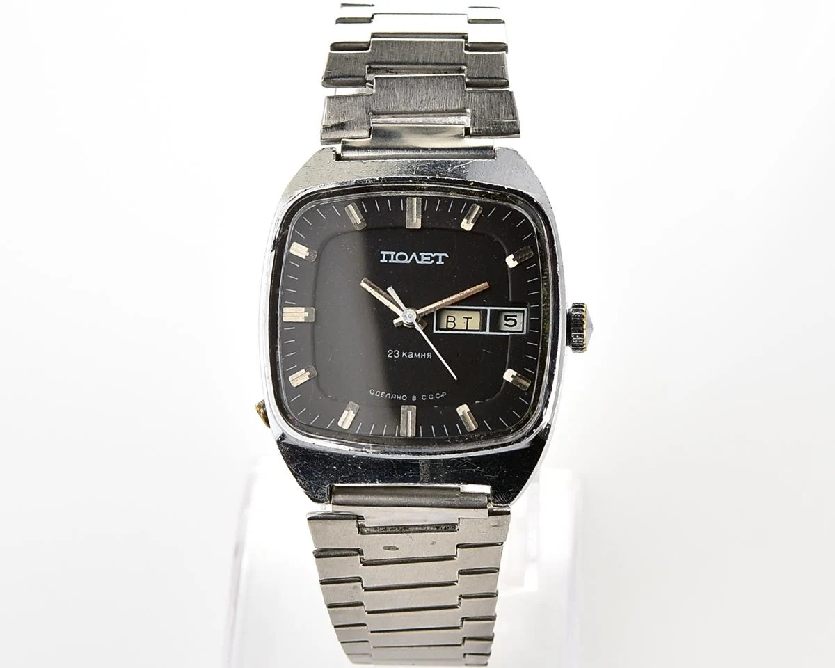 Soviet mechanical Poljot with automatic self-winding movement