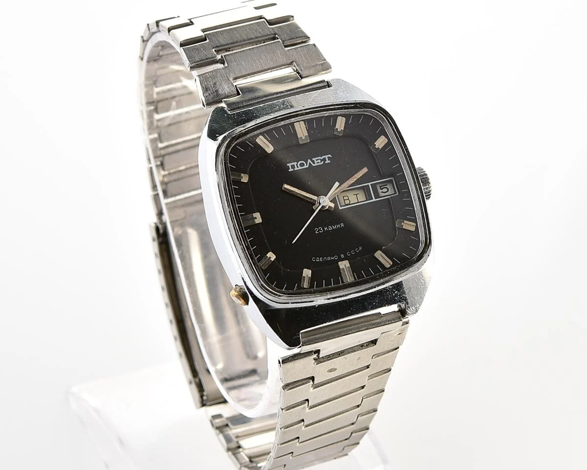 Soviet mechanical Poljot with automatic self-winding movement