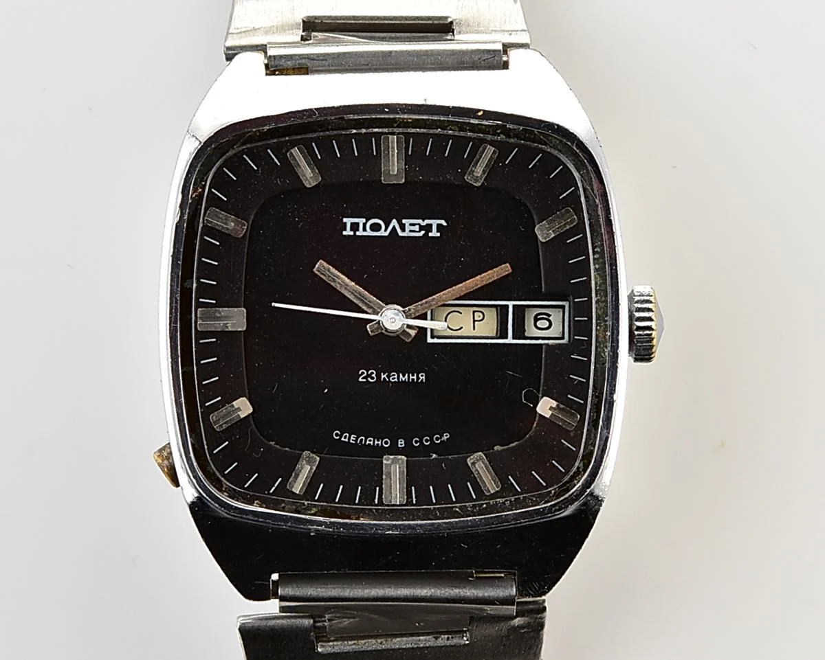 Soviet mechanical Poljot with automatic self-winding movement