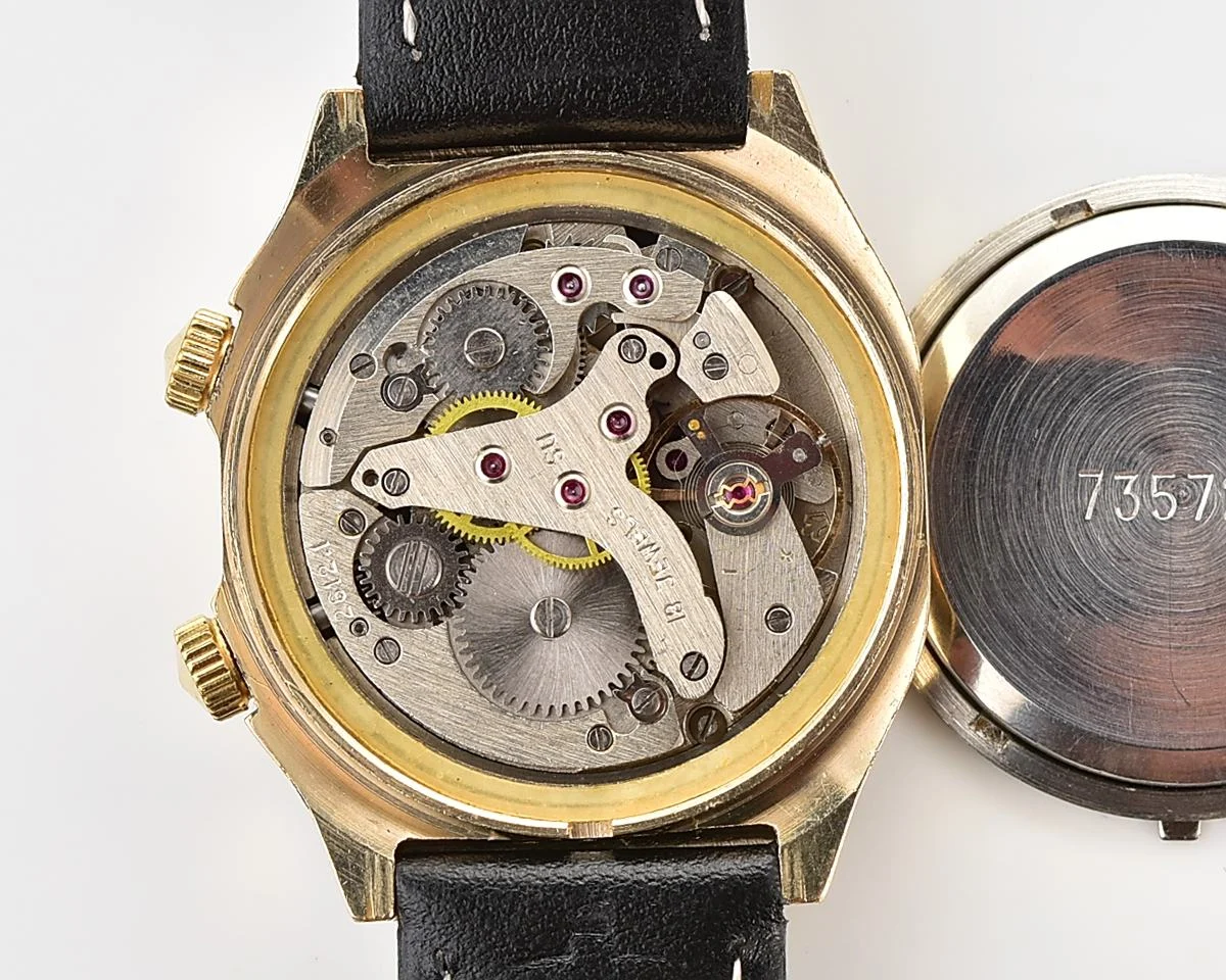 Soviet Poljot-cricket mechanical watch with alarm clock function