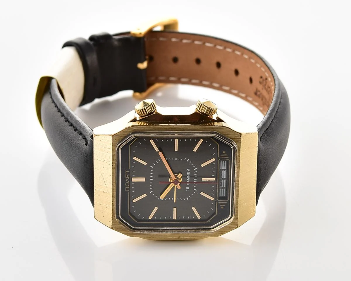 Soviet Poljot-cricket mechanical watch with alarm clock function