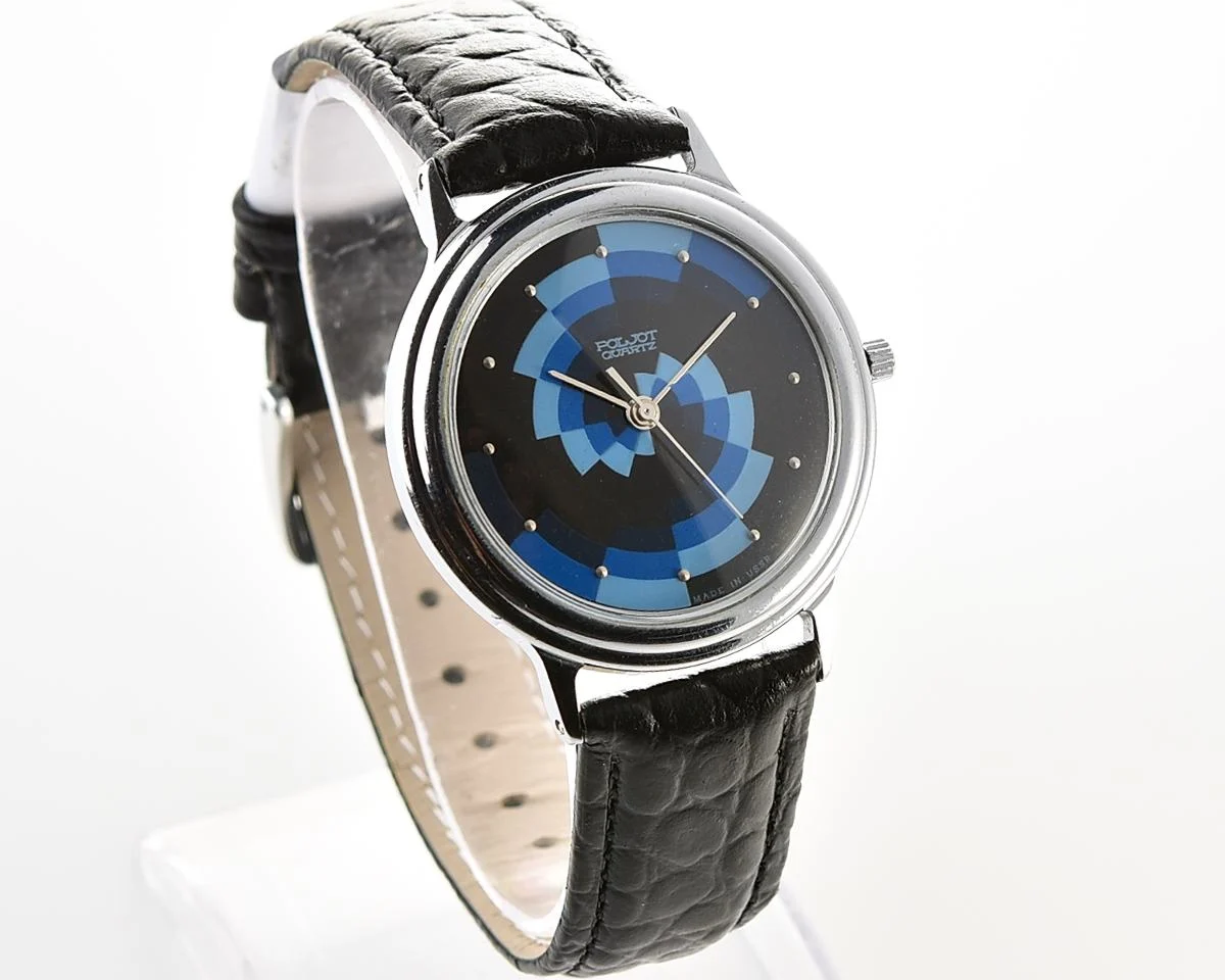 Soviet Poljot wristwatch with quartz movement