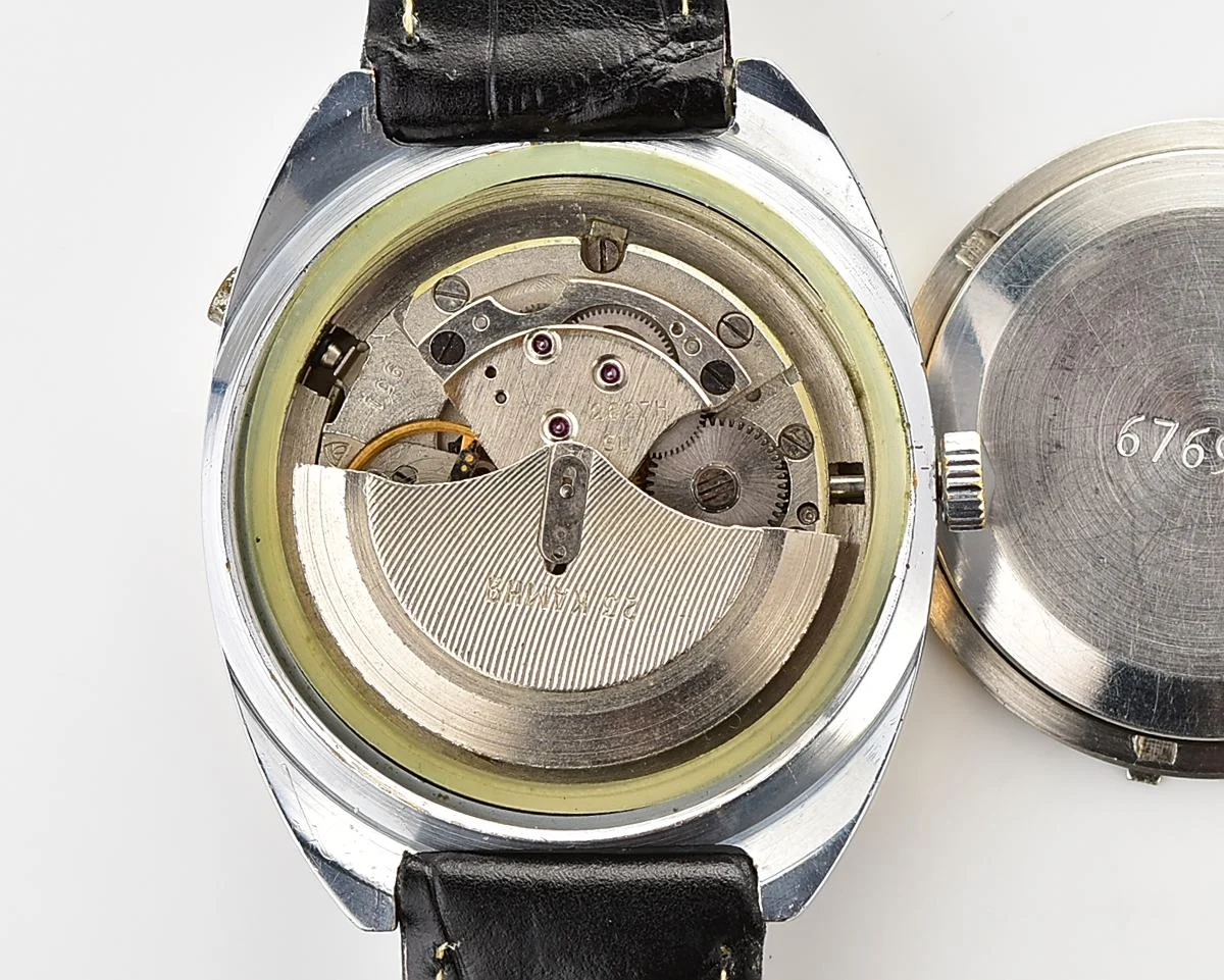 Vintage Soviet mechanical Poljot with automatic self winding movement - uncommon version