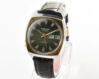 Vintage Soviet mechanical Poljot with automatic self winding movement - uncommon version