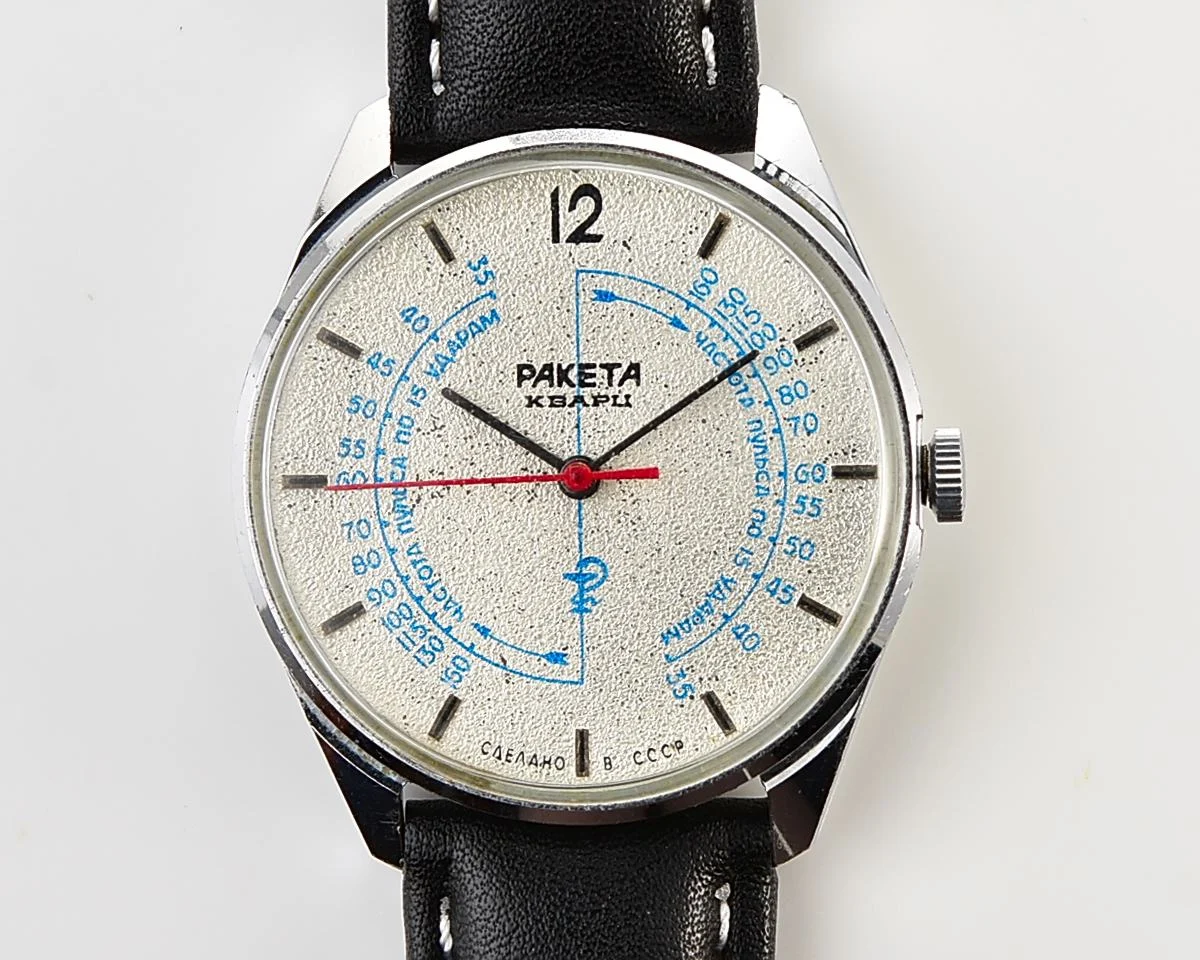 Soviet medical Raketa "Medicine" quartz watch with pulse scale!
