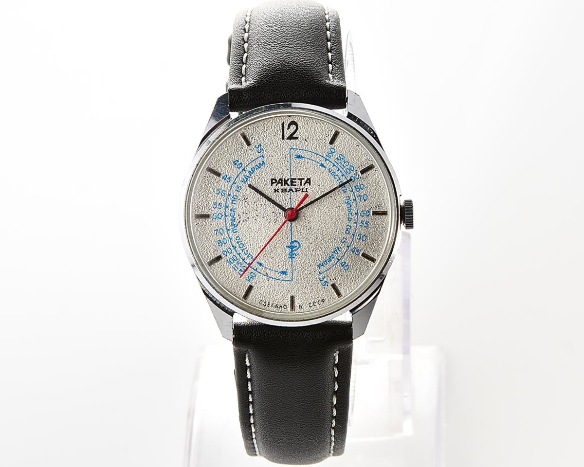 Soviet automatic medical RAKETA "MEDICINE" quartz watch with pulse scale!