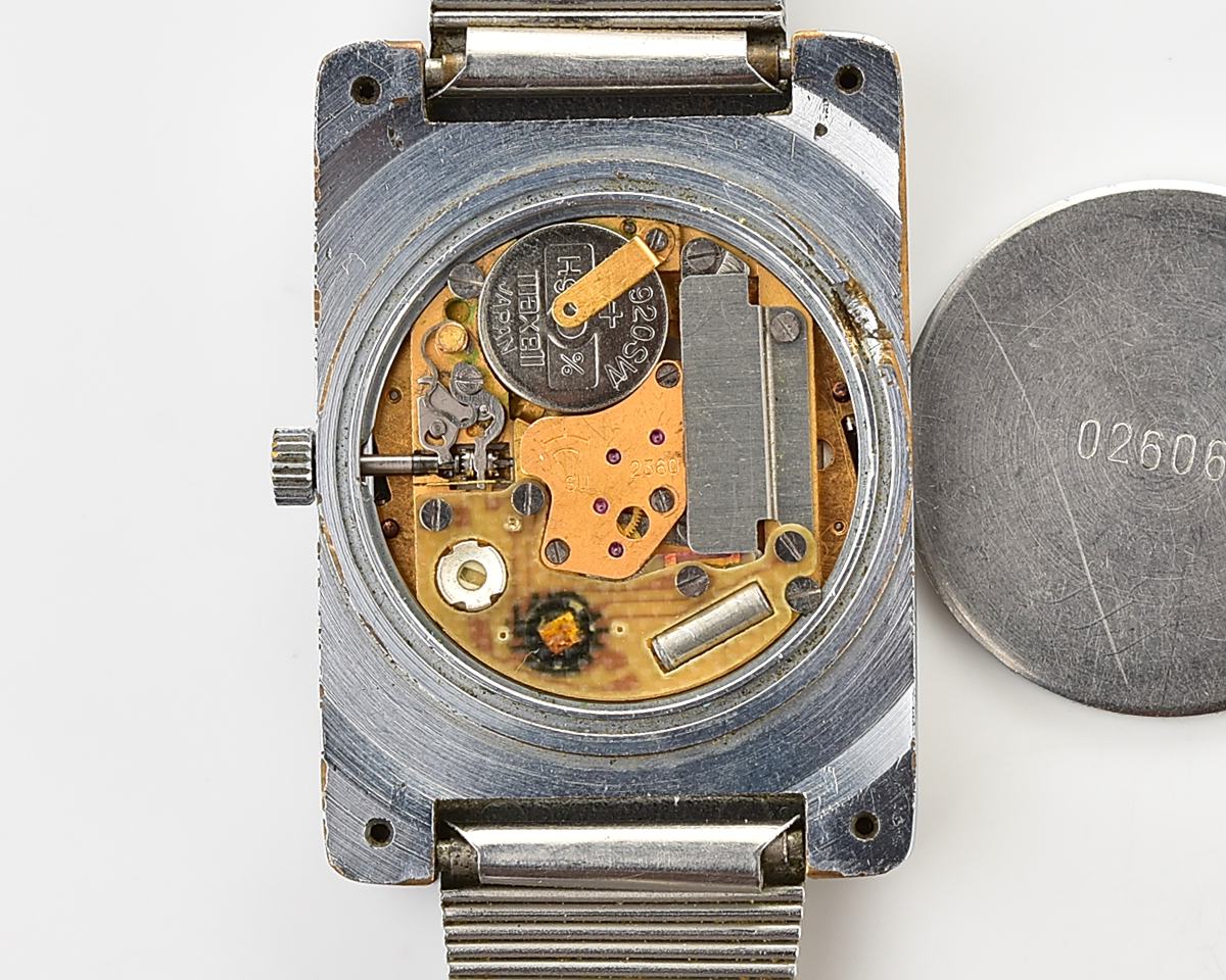 Large rectangular soviet RAKETA automatic quartz watch
