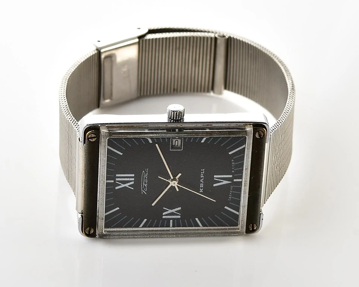 Large rectangular Soviet Raketa quartz watch