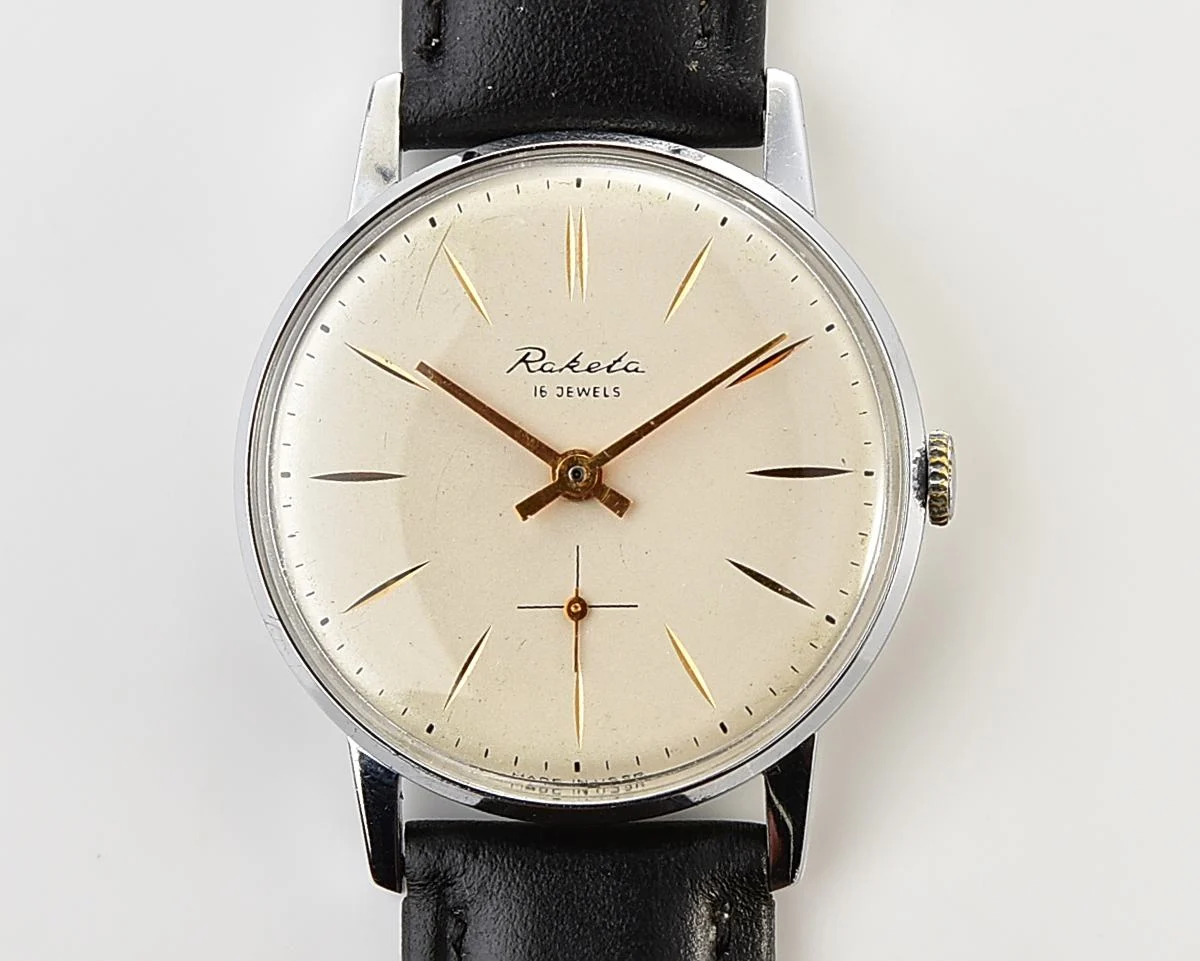 Vintage Soviet Raketa mechanical wristwatch