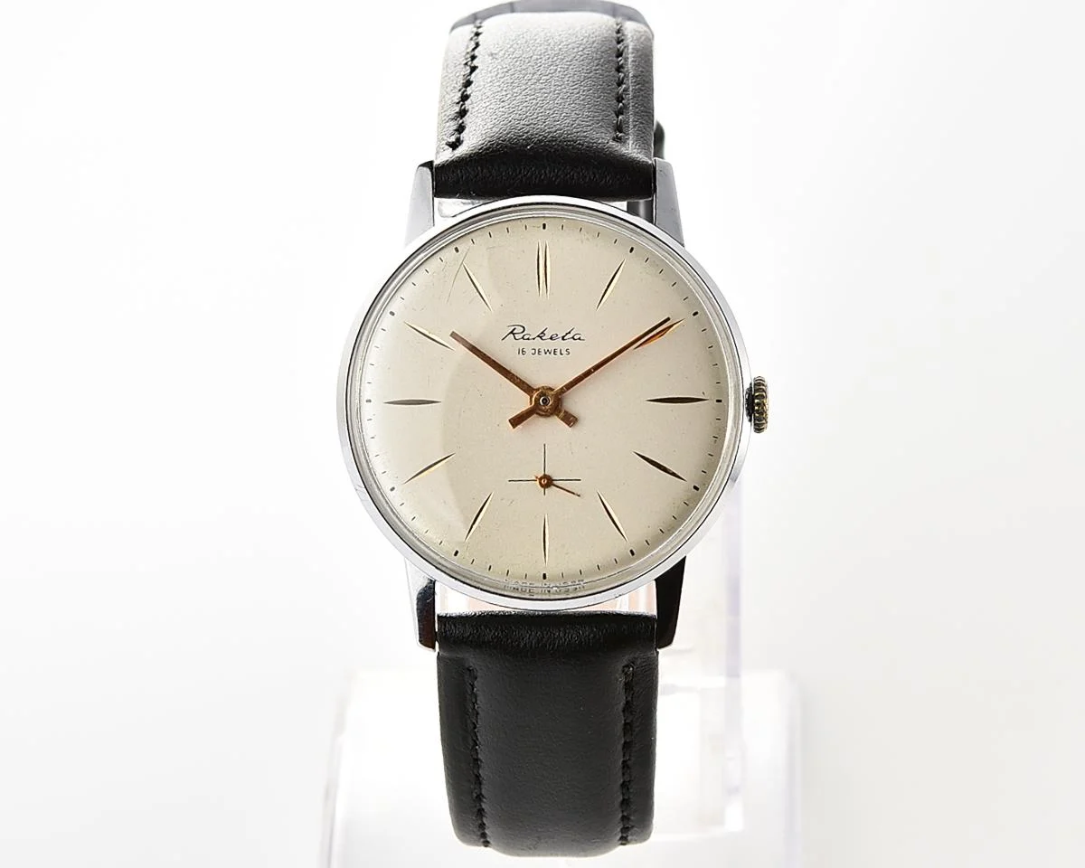 Vintage Soviet Raketa mechanical wristwatch