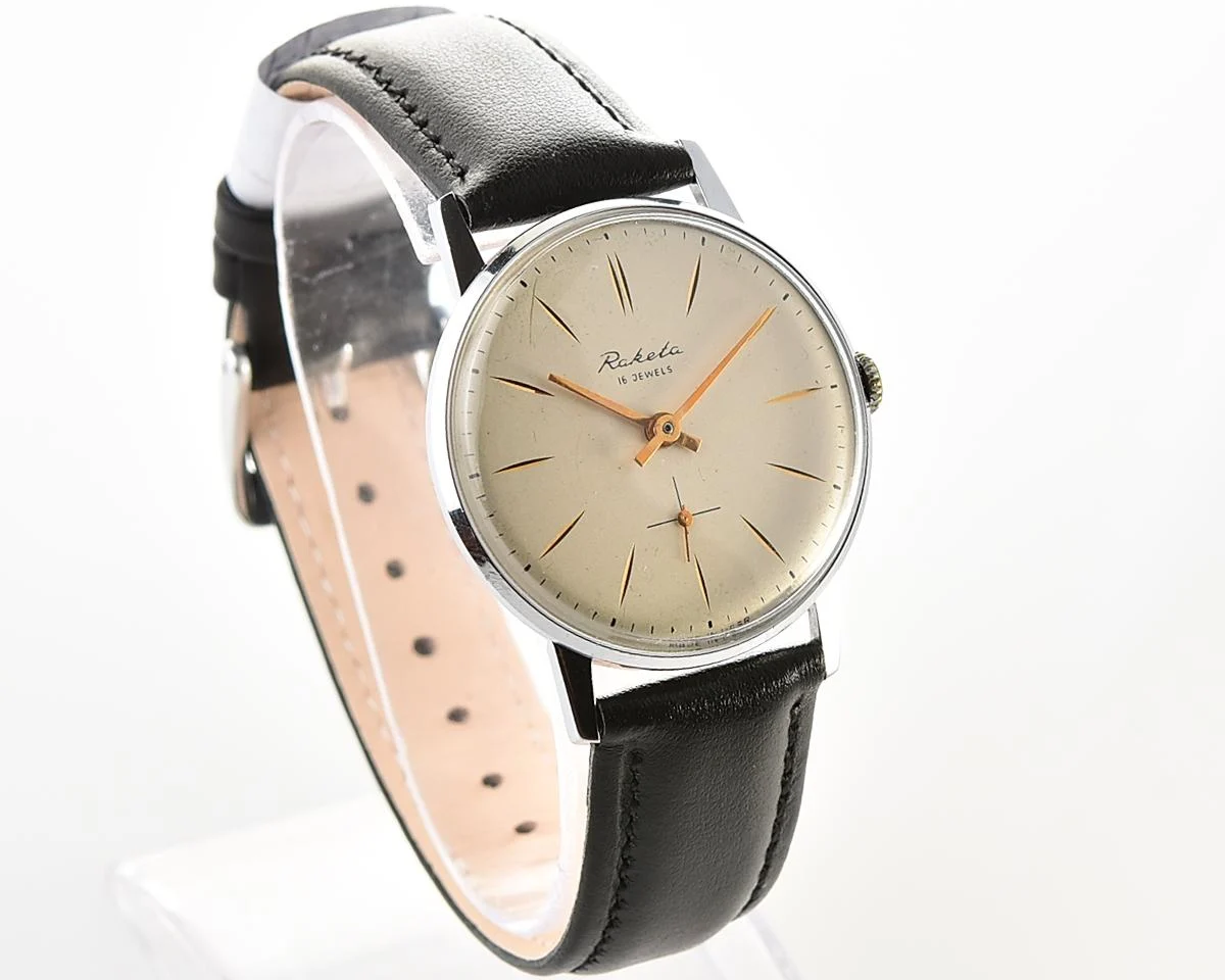 Vintage Soviet Raketa mechanical wristwatch