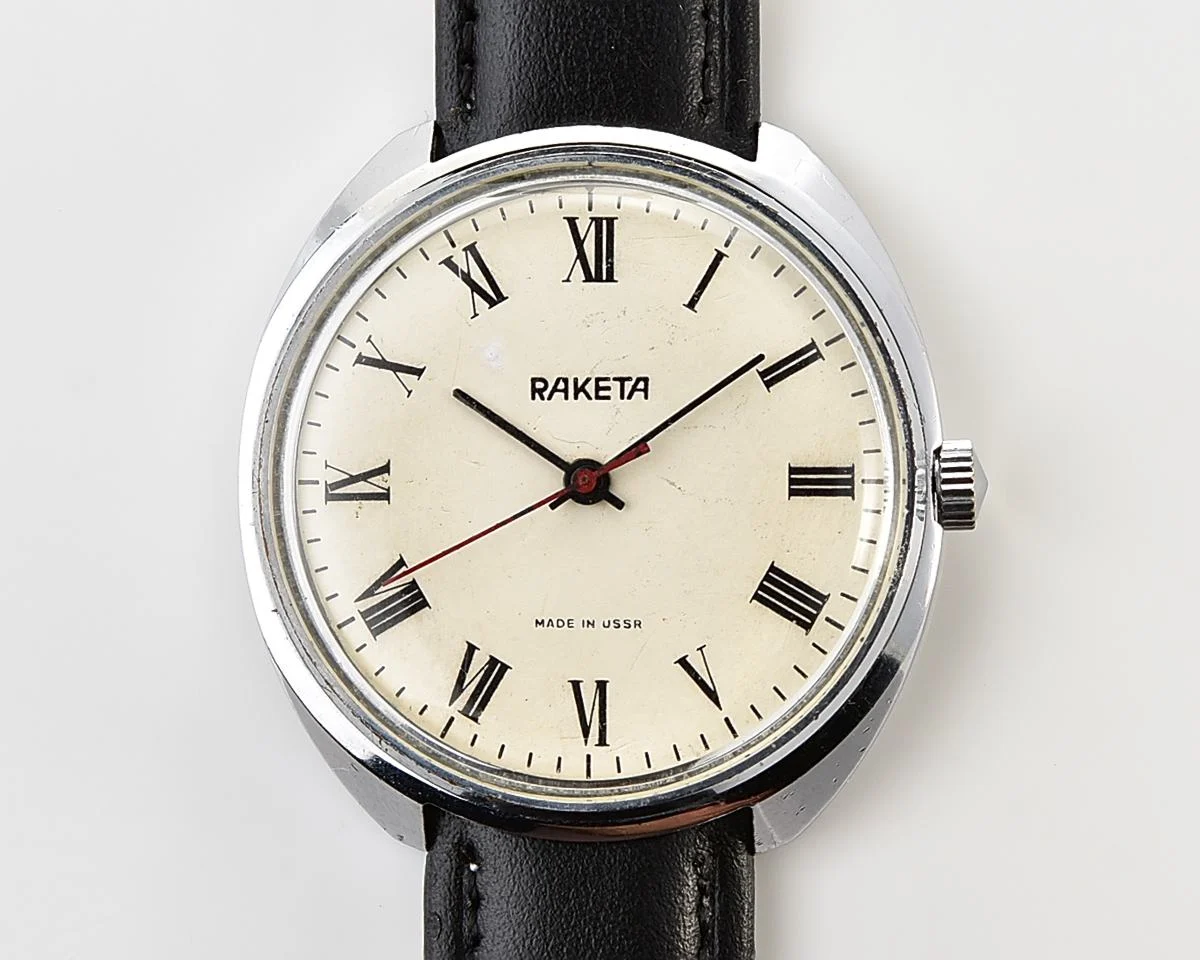 Vintage Soviet Raketa mechanical wristwatch