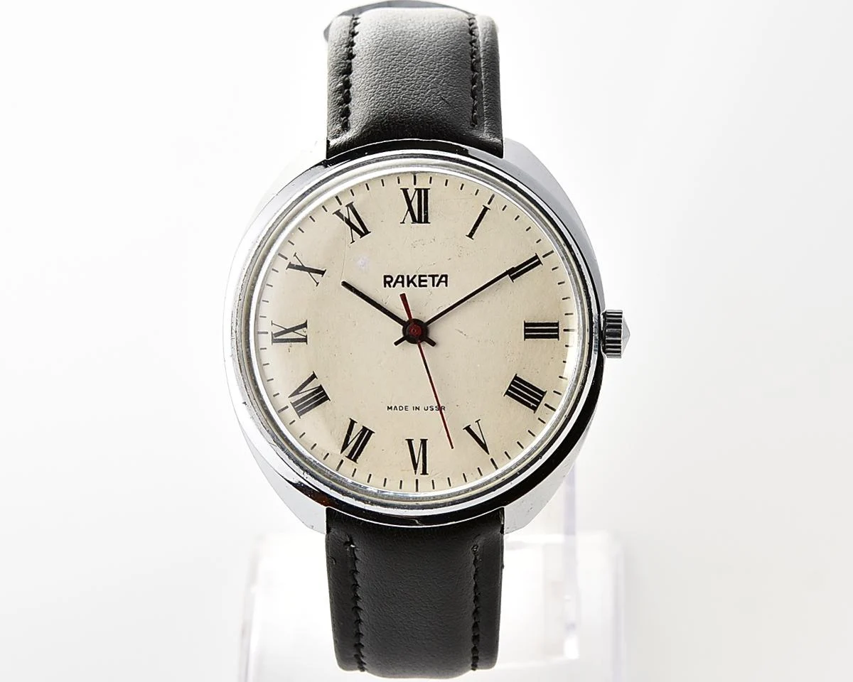 Vintage Soviet Raketa mechanical wristwatch