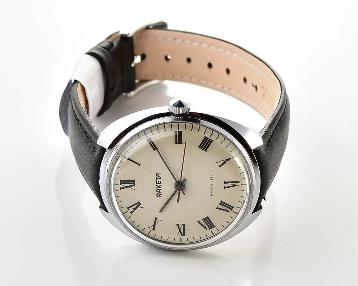 Vintage Soviet Raketa mechanical wristwatch