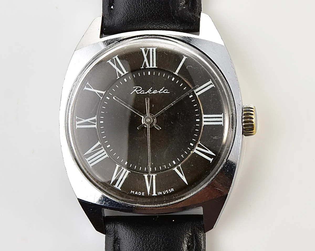 Vintage Soviet Raketa mechanical wristwatch