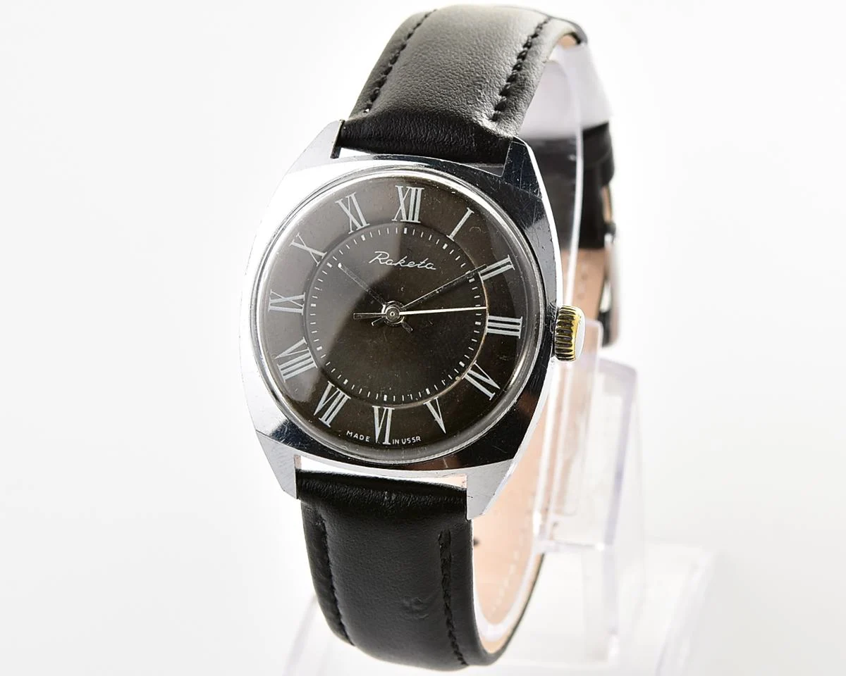 Vintage Soviet Raketa mechanical wristwatch
