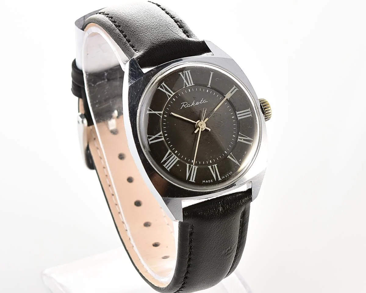 Vintage Soviet Raketa mechanical wristwatch