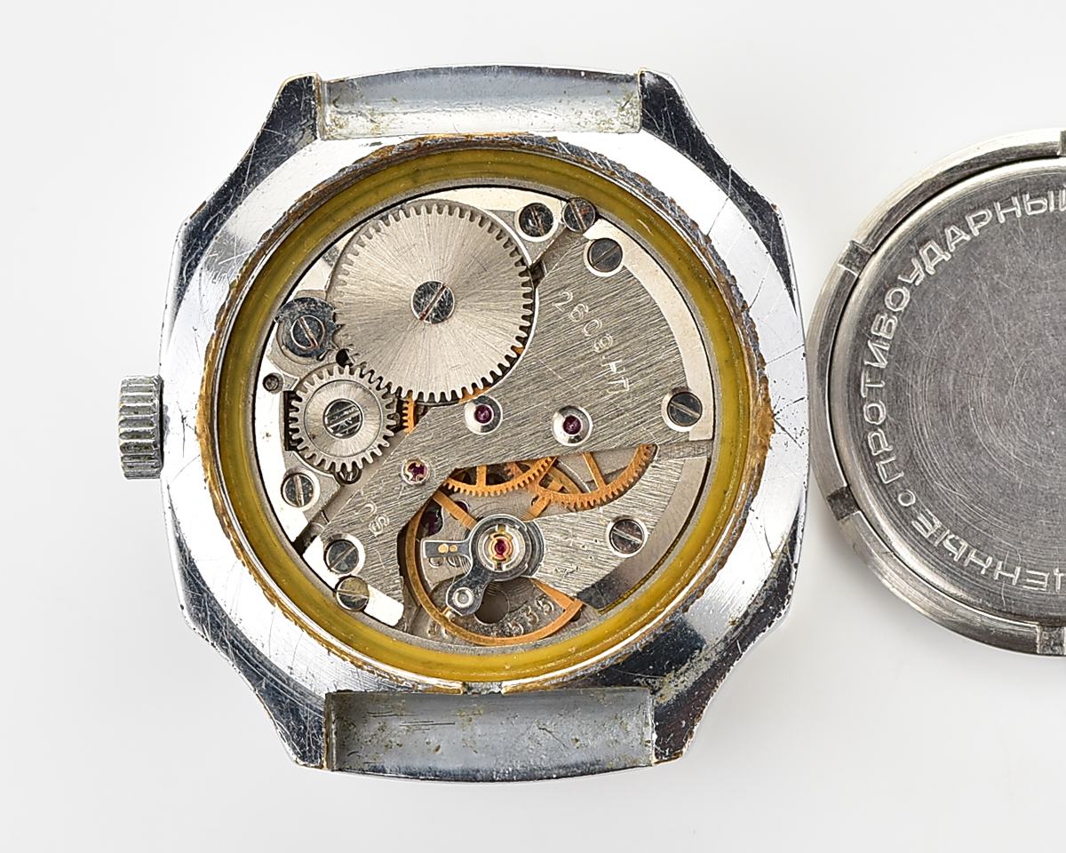 Vintage soviet Raketa mechanical wristwatch with unusual body