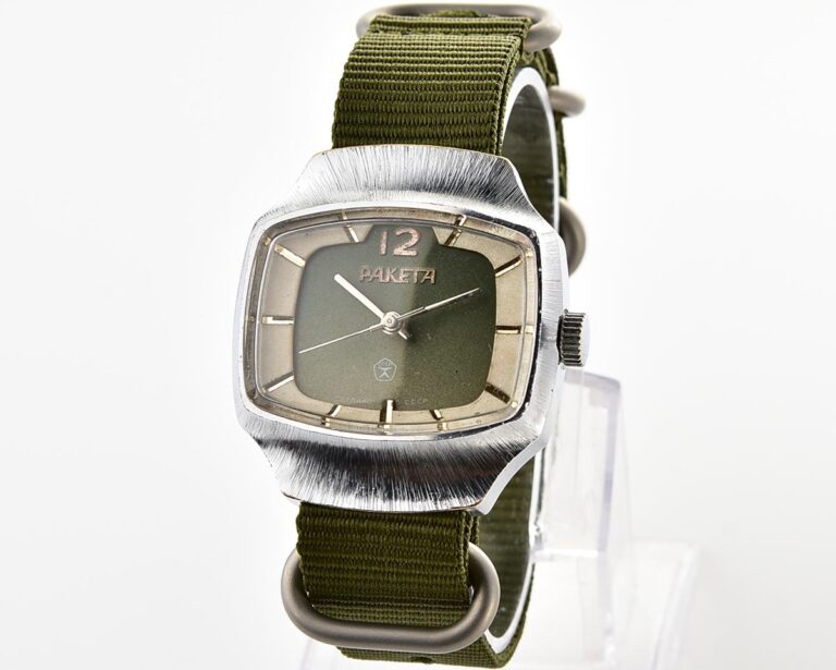 Vintage soviet Raketa mechanical wristwatch with unusual body