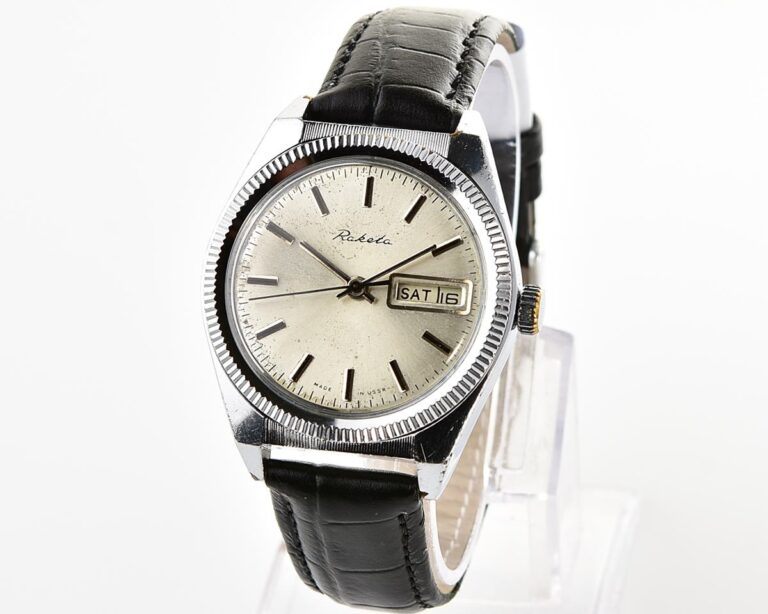 RAKETA vintage mechanical wristwatch with double calendar