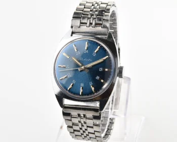 Excellent vintage Soviet Raketa mechanical watch with military style 24 hours dial