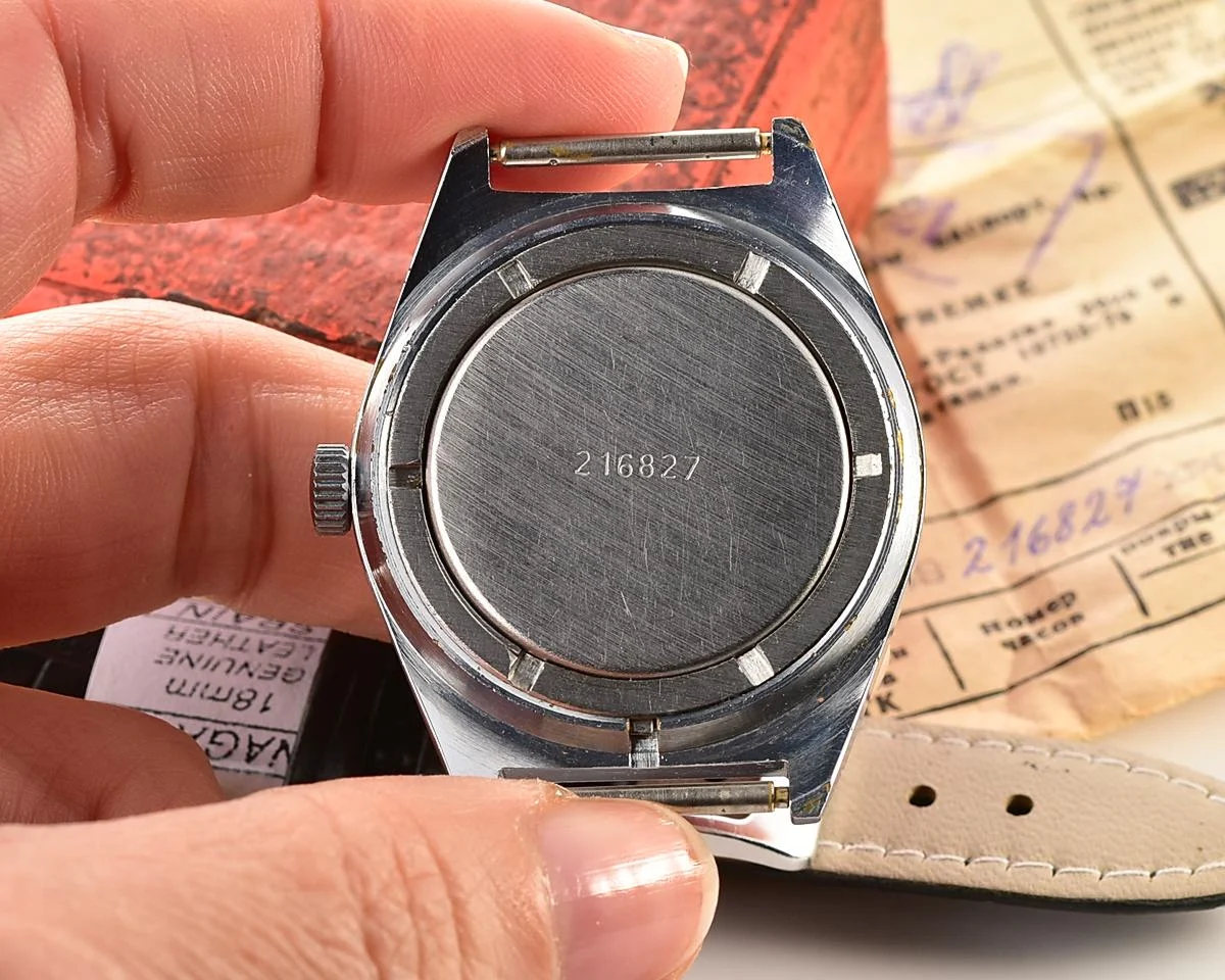 Raketa vintage mechanical wristwatch with double calendar