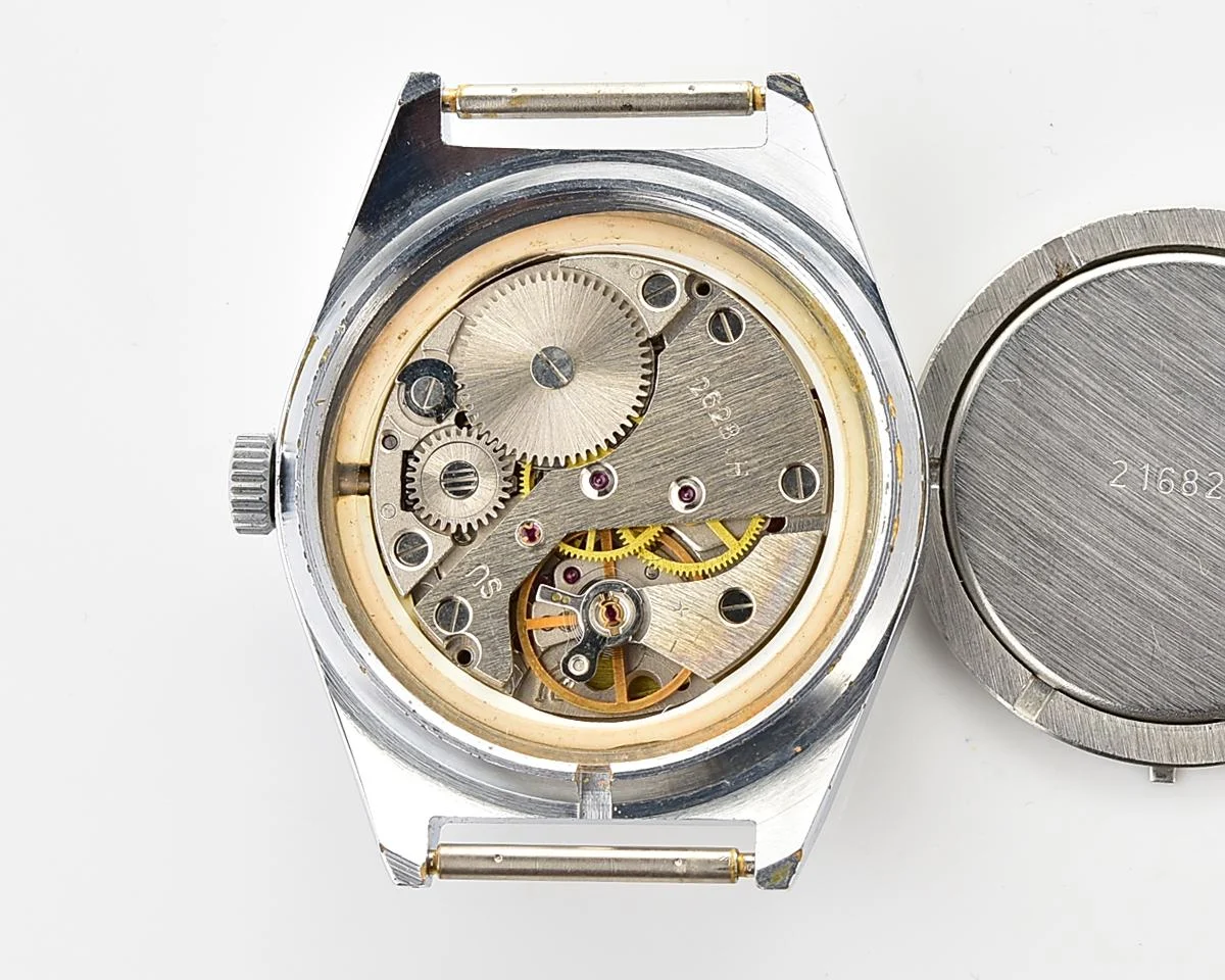 Raketa vintage mechanical wristwatch with double calendar