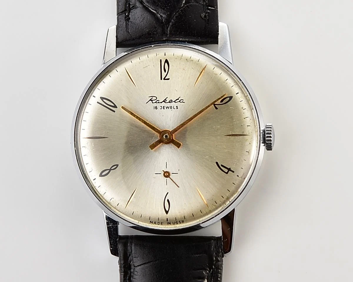 Vintage Soviet Raketa mechanical wristwatch