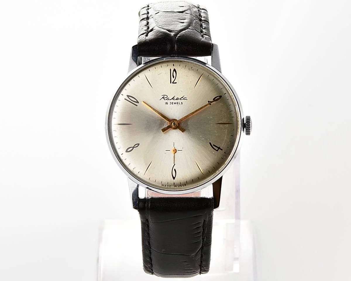 Vintage Soviet Raketa mechanical wristwatch