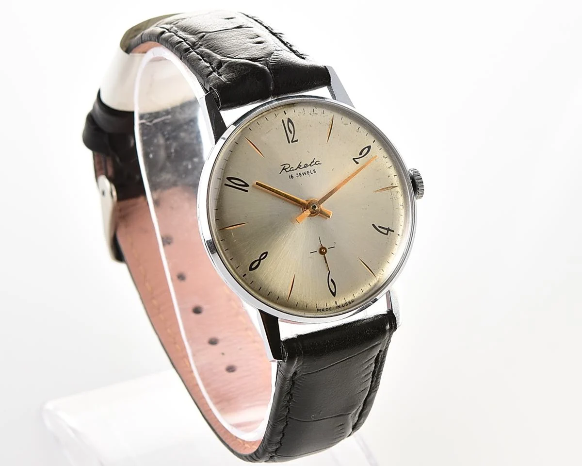 Vintage Soviet Raketa mechanical wristwatch