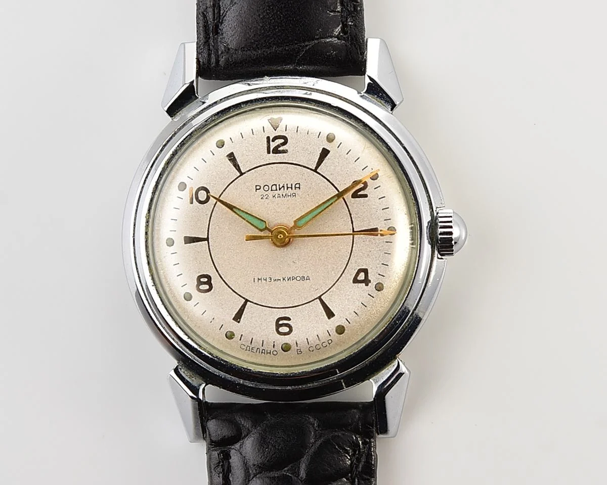 Excellent Soviet Rodina vintage mechanical watch with automatic self-winding movement